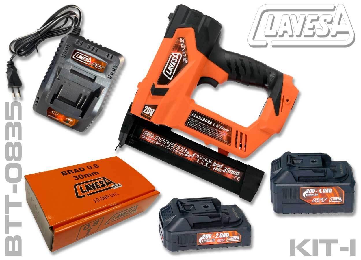 KIT CLAVADORA BTT-0835 CON CARGADOR Y BATERIAS