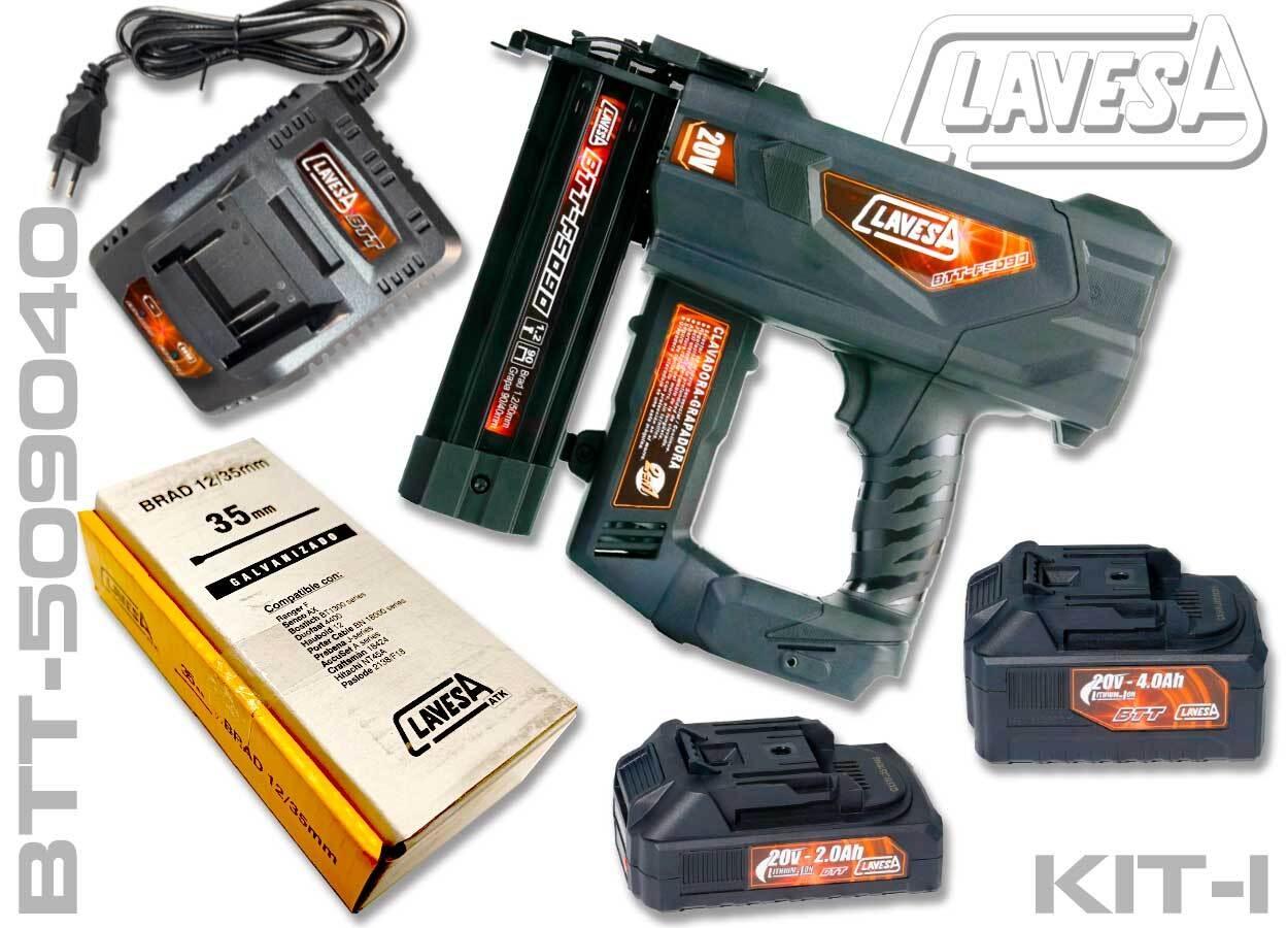 KIT CLAVADORA MIXTA BTTF5090 CON BATERIAS Y CARGADOR