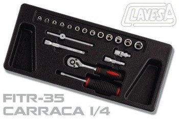 CARRACA 1/4' + 5 ACCESORIOS