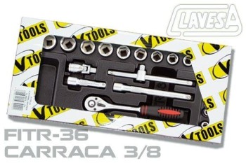 CARRACA 3/8' CON ACCESORIOS