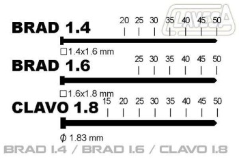 CLAVADORA CLAVO ACERO 1,8 + BRAD 1,4