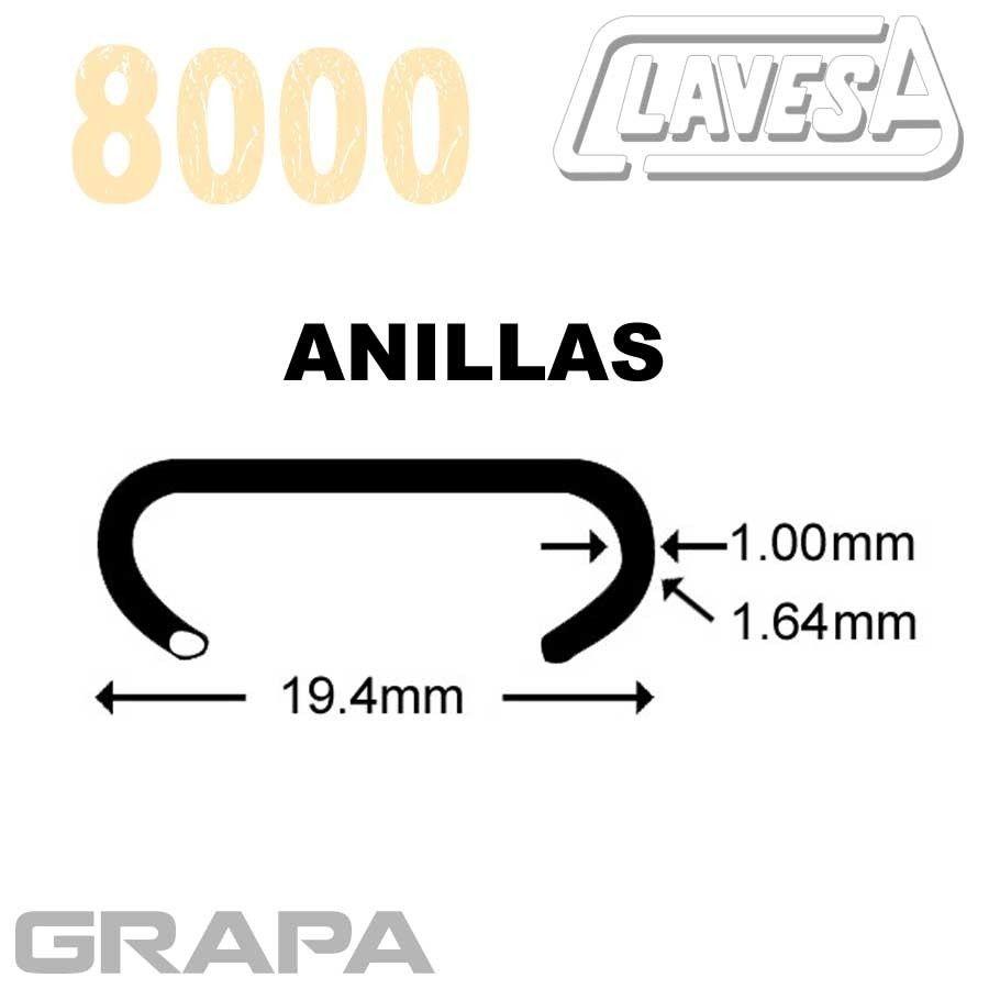 GRAPA ALAMBRADA 8000 10 mm