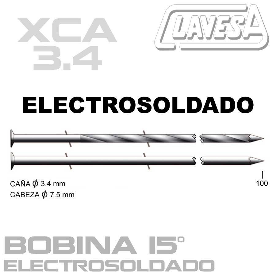 CLAVO ELECTROSOLDADO 15º (D:3,5 mm)