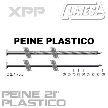 CLAVO PEINE 21º PLASTICO (D:2,8 mm)