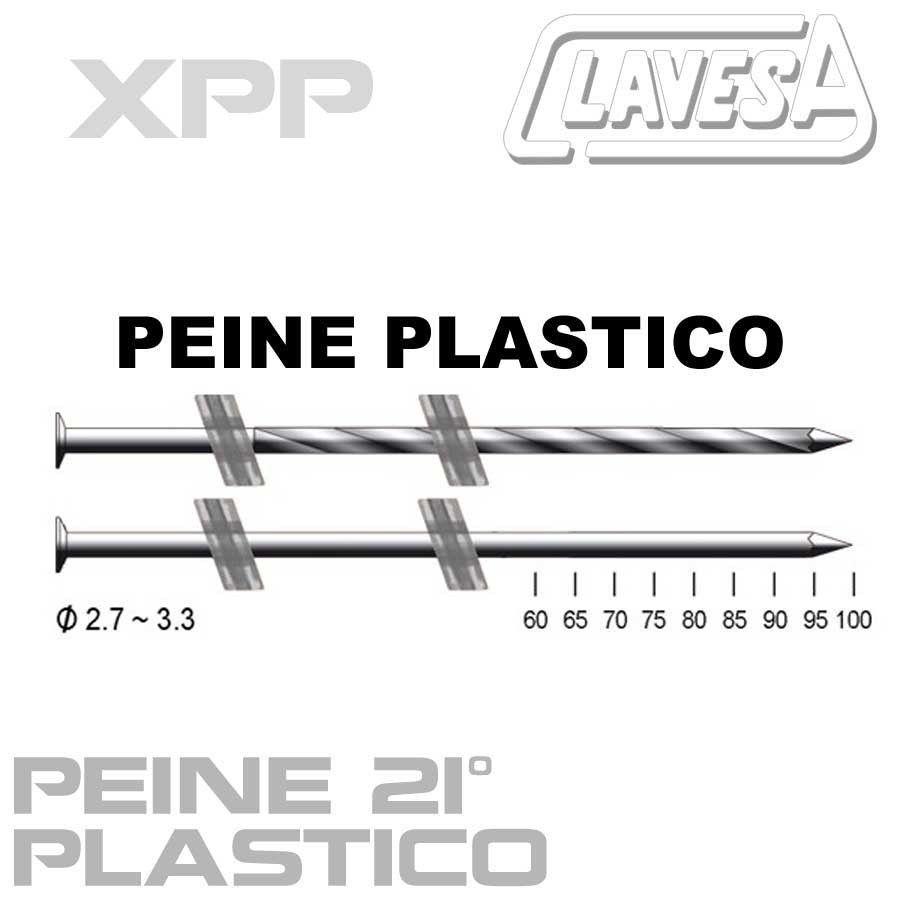 CLAVO PEINE 21º PLASTICO (D:3,1 mm)