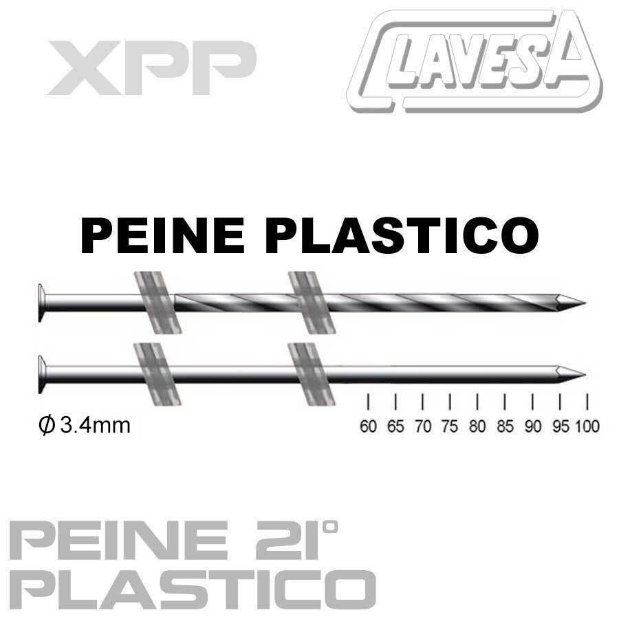 CLAVO PEINE 21º PLASTICO (D:3,4 mm)