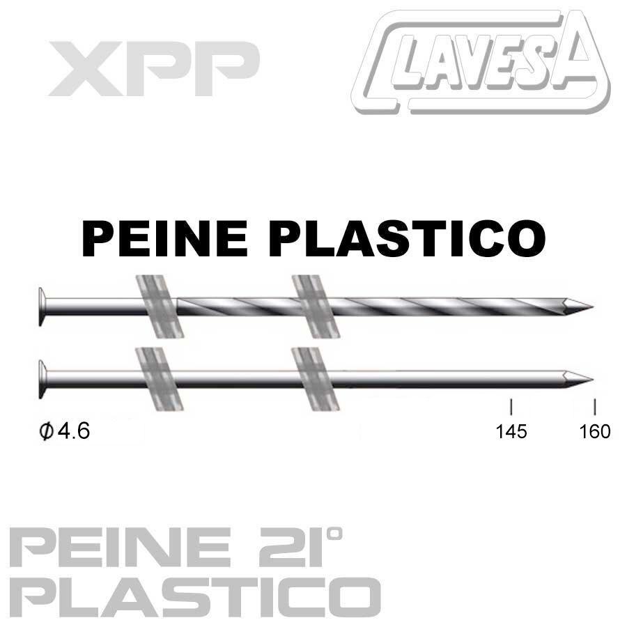 CLAVO PEINE PLASTICO 21ª (D:4,6 mm)